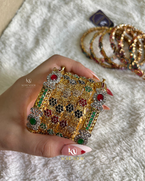 Majestic Scarlet Bangles Set